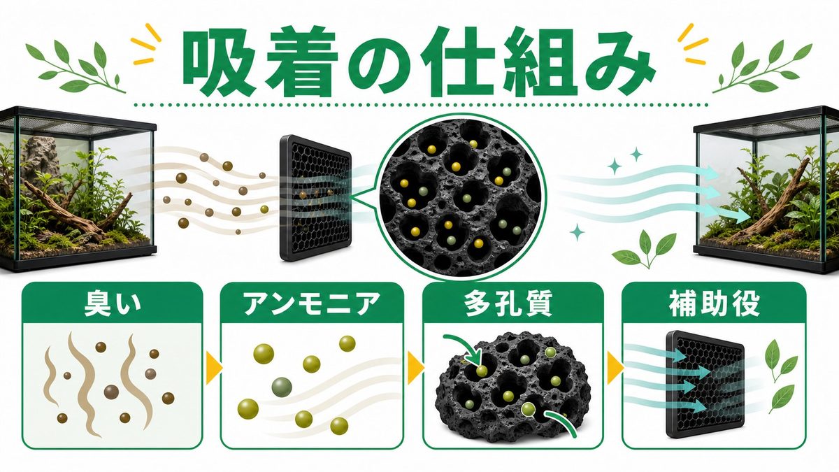 アリ卵（さなぎ・幼虫）の活用の要点をまとめたカメレオン・爬虫類飼育インフォグラフィック