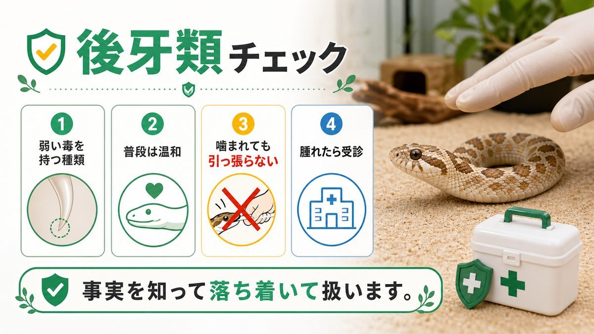 後牙類について――知っておきたい注意点の要点をまとめたカメレオン・爬虫類飼育インフォグラフィック