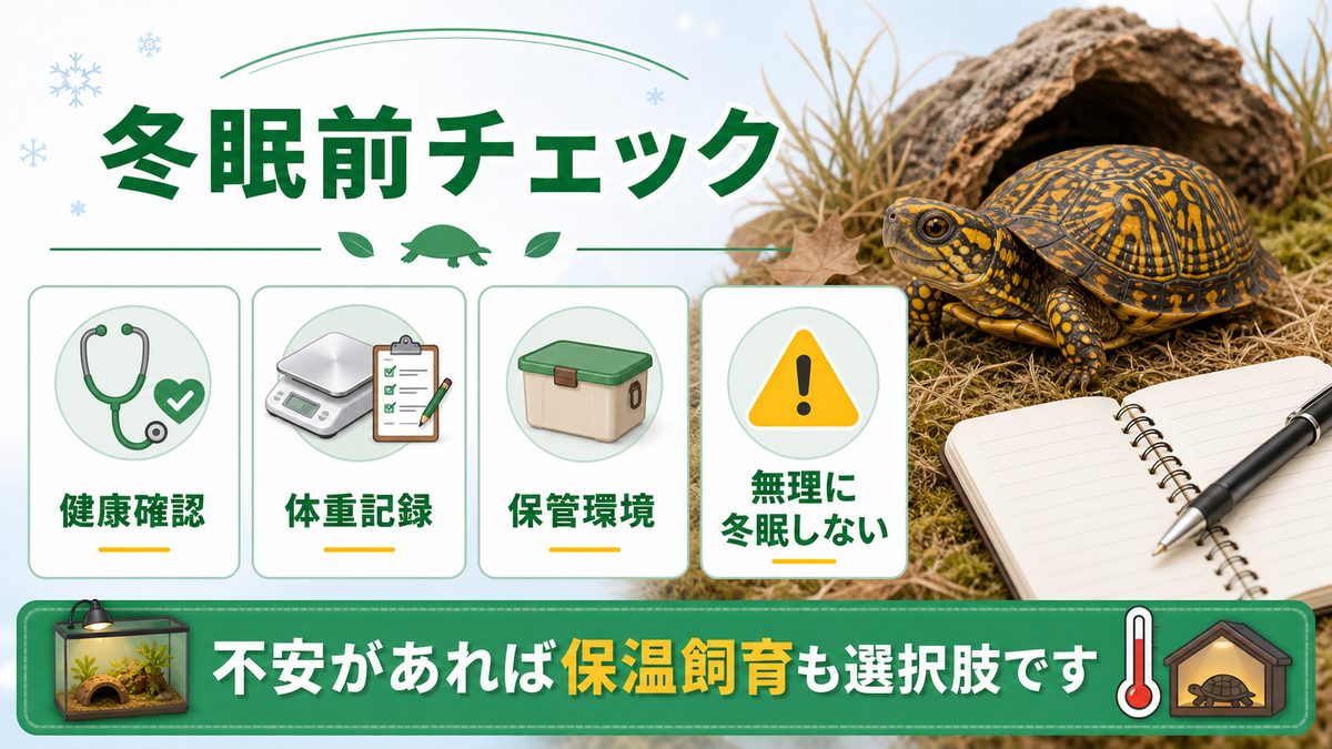 ❄️ 冬眠の管理――重要ポイントを徹底解説の要点をまとめたカメレオン・爬虫類飼育インフォグラフィック