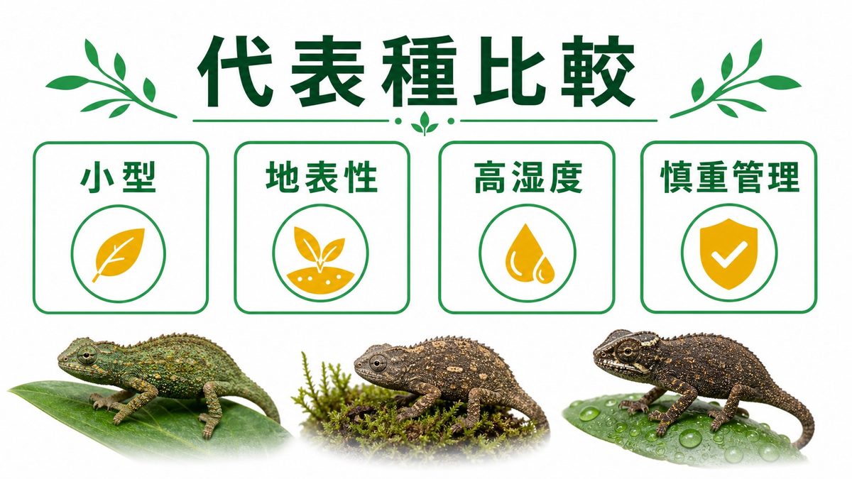 除湿器・換気との組み合わせ｜三位一体の部屋環境管理の要点をまとめたカメレオン・爬虫類飼育インフォグラフィック