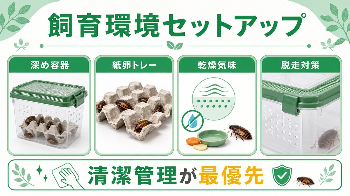 ディスコイドの飼育環境セットアップの要点をまとめたカメレオン・爬虫類飼育インフォグラフィック