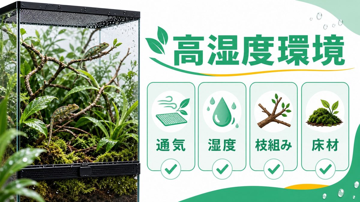 緊急時の隔離手順｜ケンカ・噛傷・体重減少への対応の要点をまとめたカメレオン・爬虫類飼育インフォグラフィック