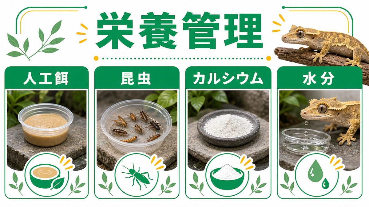 健康管理と注意すべき疾患の要点をまとめたカメレオン・爬虫類飼育インフォグラフィック