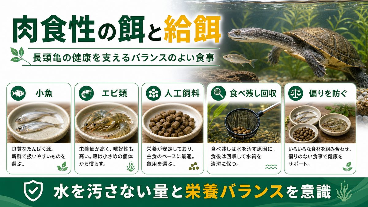 餌(肉食)と給餌|何を・どれくらい・どう与える?の要点をまとめたカメレオン・爬虫類飼育インフォグラフィック