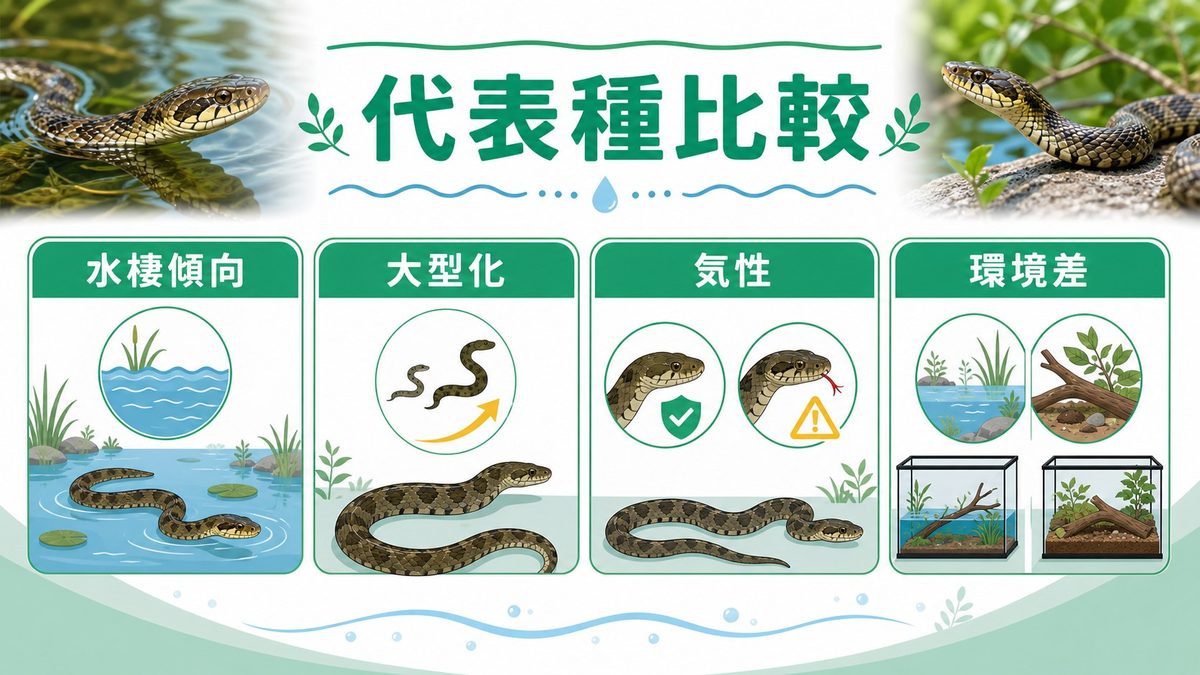 🐍 代表種の紹介と比較：ネロディア属カタログの要点をまとめたカメレオン・爬虫類飼育インフォグラフィック