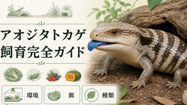 アオジタトカゲの飼育環境・餌・代表的な種類を解説する完全ガイドのアイキャッチ