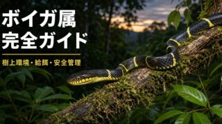 ボイガ属の樹上環境・給餌・安全管理を解説する完全ガイドのアイキャッチ
