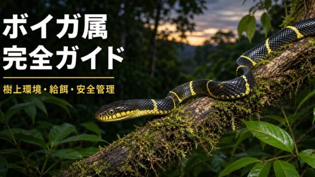 ボイガ属の樹上環境・給餌・安全管理を解説する完全ガイドのアイキャッチ