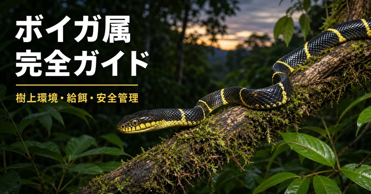 ボイガ属の樹上環境・給餌・安全管理を解説する完全ガイドのアイキャッチ