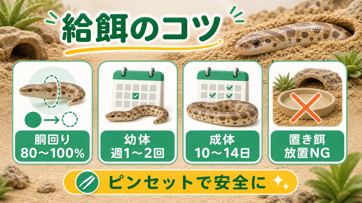 🍽️ 給餌と栄養|アンブッシュ捕食の習性を理解して餌やりを成功させようの要点をまとめたカメレオン・爬虫類飼育インフォグラフィック