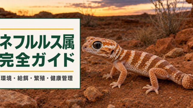 ネフルルス属の飼育環境・給餌・繁殖・健康管理をまとめたアイキャッチ