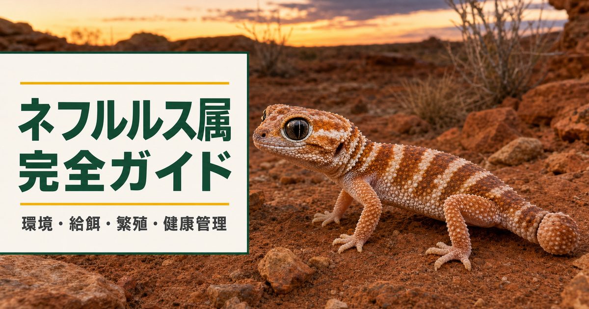 ネフルルス属の飼育環境・給餌・繁殖・健康管理をまとめたアイキャッチ