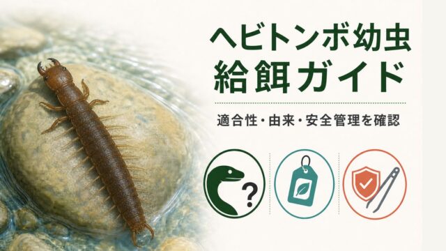 清流の石上にいるヘビトンボ幼虫と適合性・由来・安全管理の確認項目