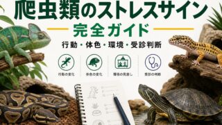 爬虫類のストレスサインを行動・体色・環境・受診判断で整理した完全ガイド