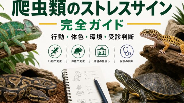 爬虫類のストレスサインを行動・体色・環境・受診判断で整理した完全ガイド