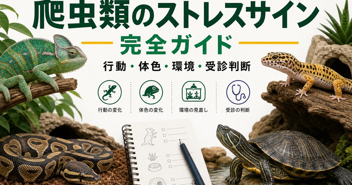 爬虫類のストレスサインを行動・体色・環境・受診判断で整理した完全ガイド